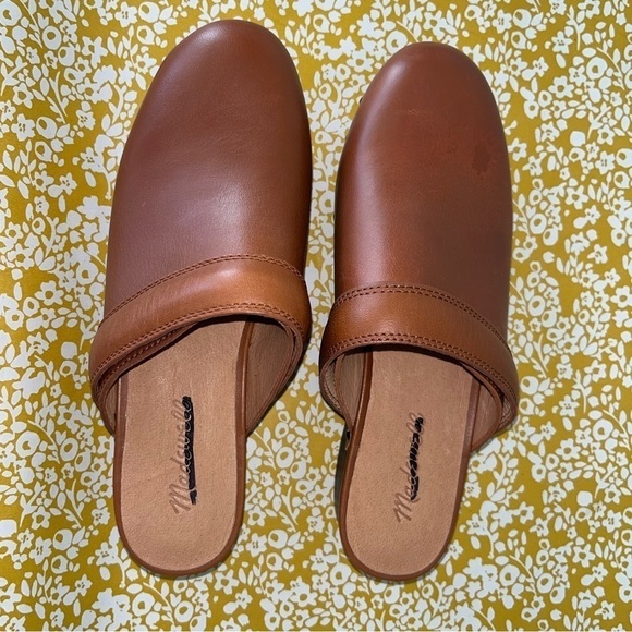 Madewell Cecily Clog shoes Oiled Leather NG681 English Saddle 7 - Picture 7 of 10